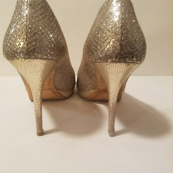 JIMMY CHOO - Sparkly open toe heels - Picture 6 of 7